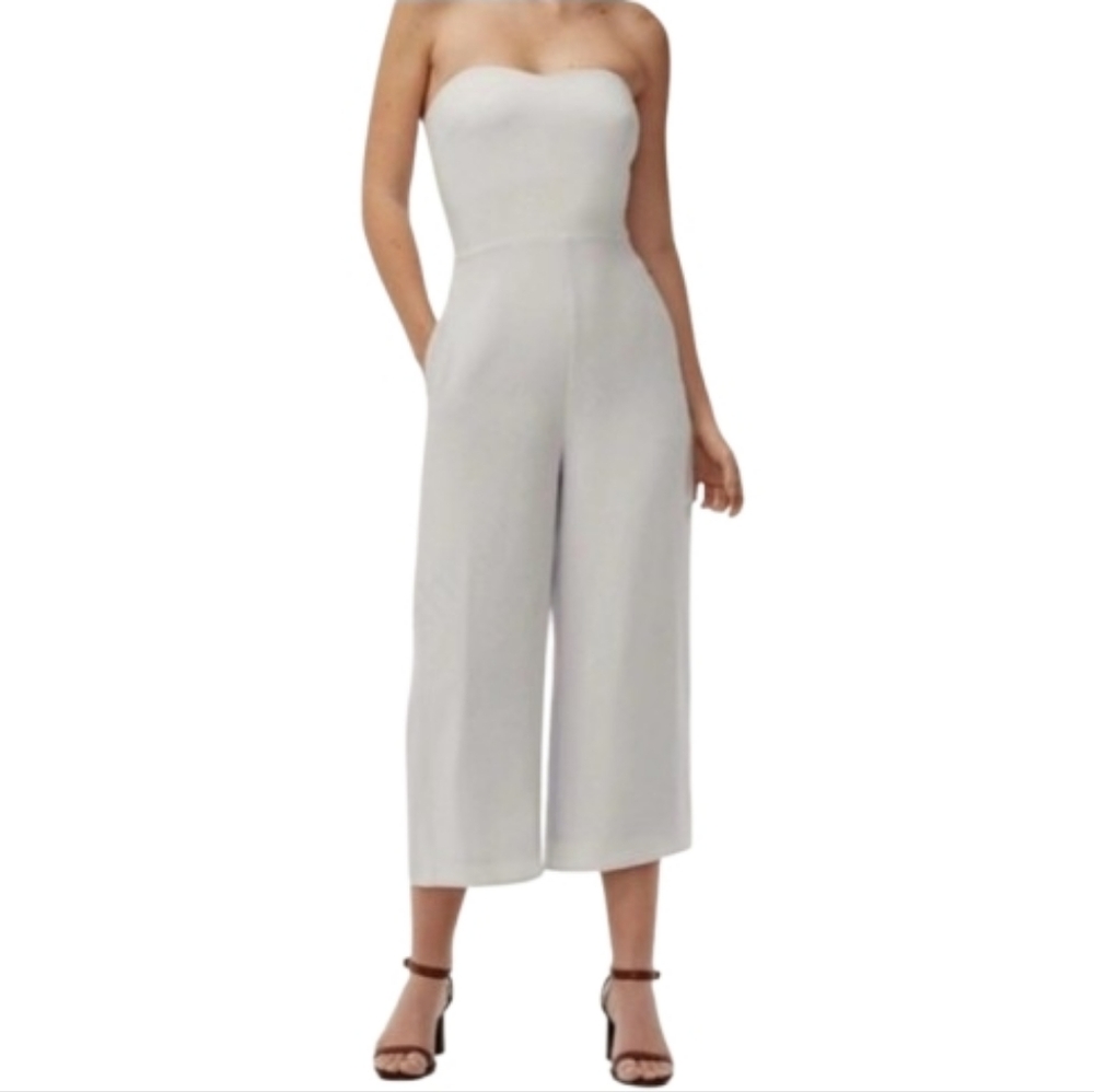Aritzia BABATON Roshan Strapless Wide Leg Crop Jumpsuit